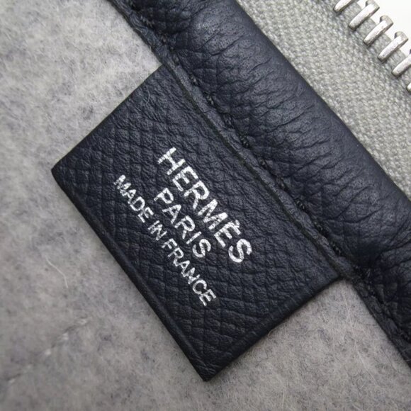 HERMES TooDoo Clutchbag gray x navy x yellow felt/VeauEpsom Leather - Picture 9 of 13